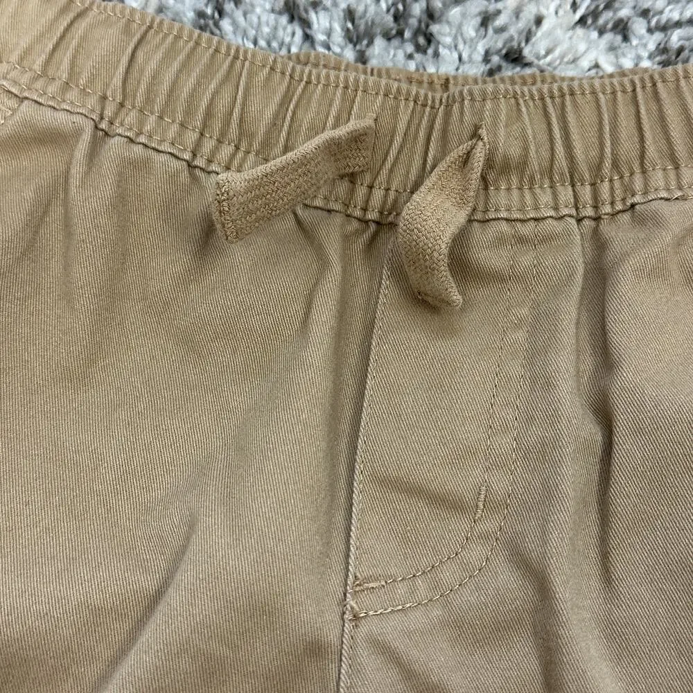Nautica Khaki Chino Brown Shorts Pull On Drawstring Waist 8 S Small Boys